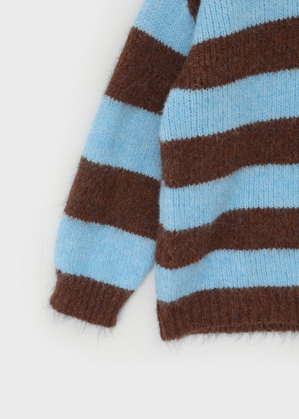 Mite Stripe Loose Fit Wool Knit