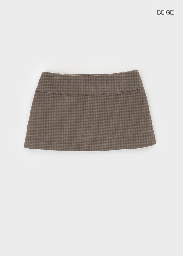 Verora Check Mini Skirt Pants