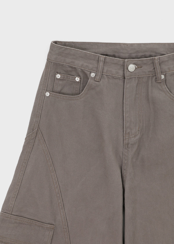 (UNISEX) Plefit Wide Balloon Cargo Pants