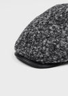 Hopten Mixed-color Bouclé Leather Hunting Cap