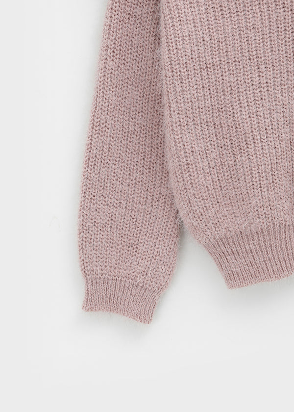 Romtin Overfit Boucle Off-shoulder Knit