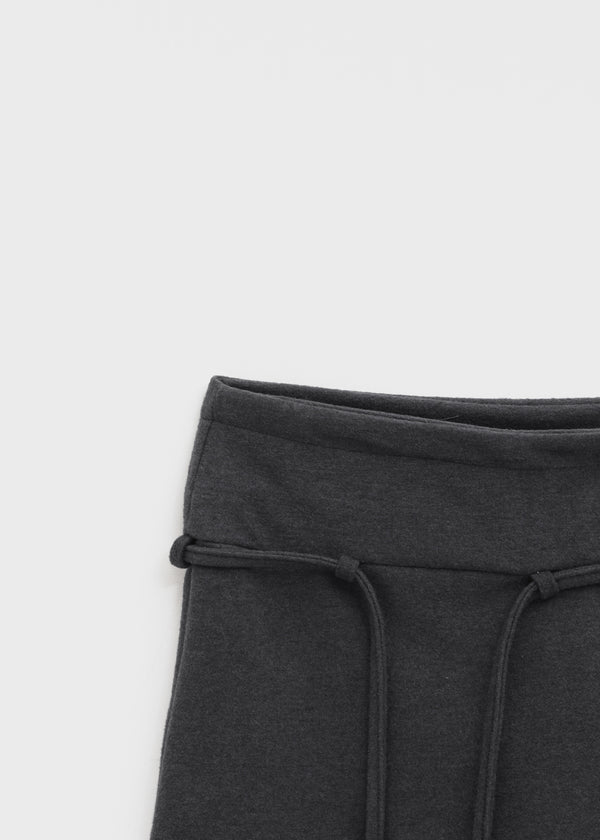 Pongne Strap Fleece Banding Mini Skirt