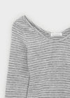 Ritemine SET - Stripe long-sleeved T-shirt, fleece sleeveless