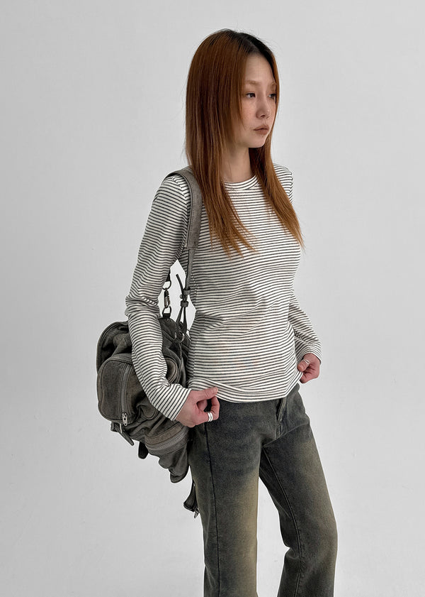 Tokel Stripe Round Long Sleeve T-shirt