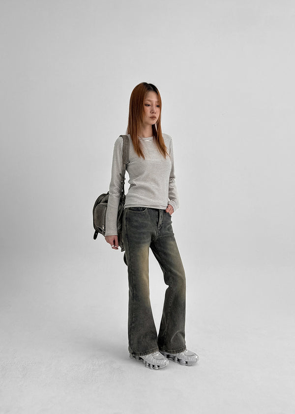 Tokel Stripe Round Long Sleeve T-shirt