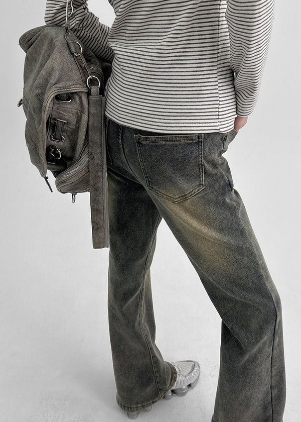 Welp Raised Fleece Bootcut Denim Pants