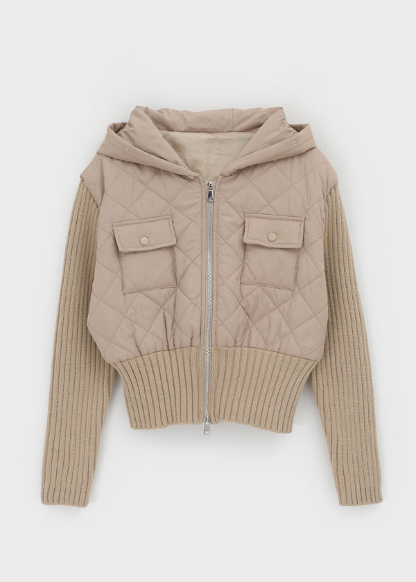 Nilti Fur Trimming Padded Hooded Zip-up (1 Oz)