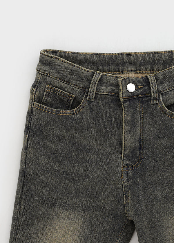 Welp Raised Fleece Bootcut Denim Pants