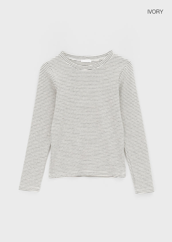 Tokel Stripe Round Long Sleeve T-shirt