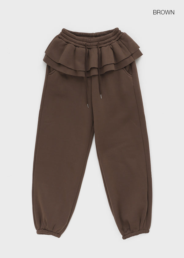 Dio Frill Fleece Banding Jogger Pants