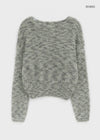 Pamu Hairy Boat Neck Color Knit