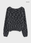 Pamu Hairy Boat Neck Color Knit