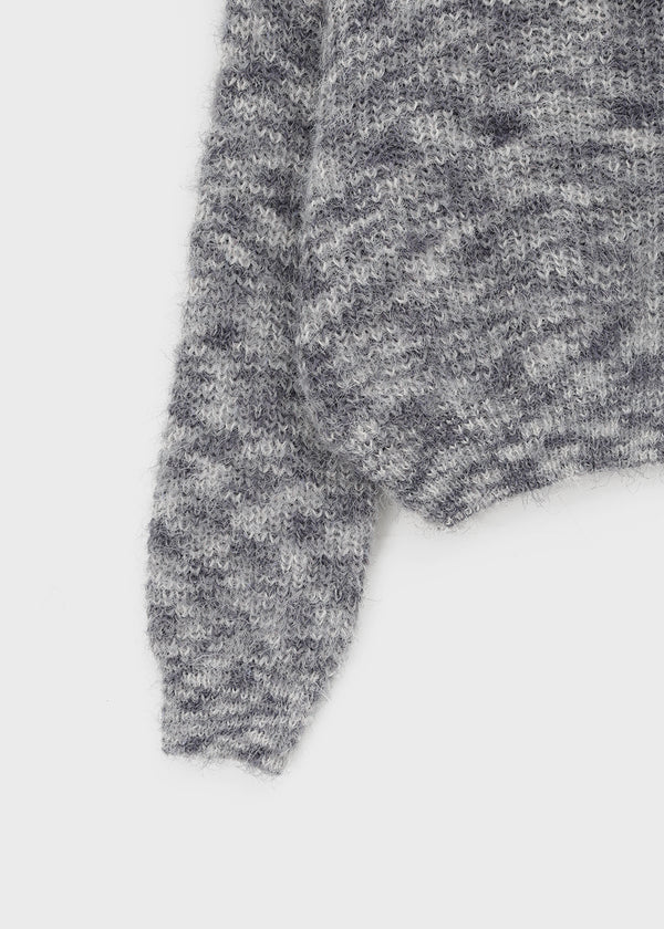 Pamu Hairy Boat Neck Color Knit