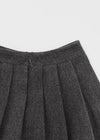 Kurupi Double Wool Pleated Miniskirt