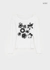 Yako Flower Print Long Sleeve T-shirt