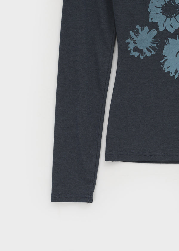 Yako Flower Print Long Sleeve T-shirt