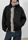(UNISEX) Carrot High Neck Fur Padding Mustang