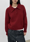 Horn Button Collar Knit