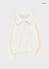 Horn Button Collar Knit