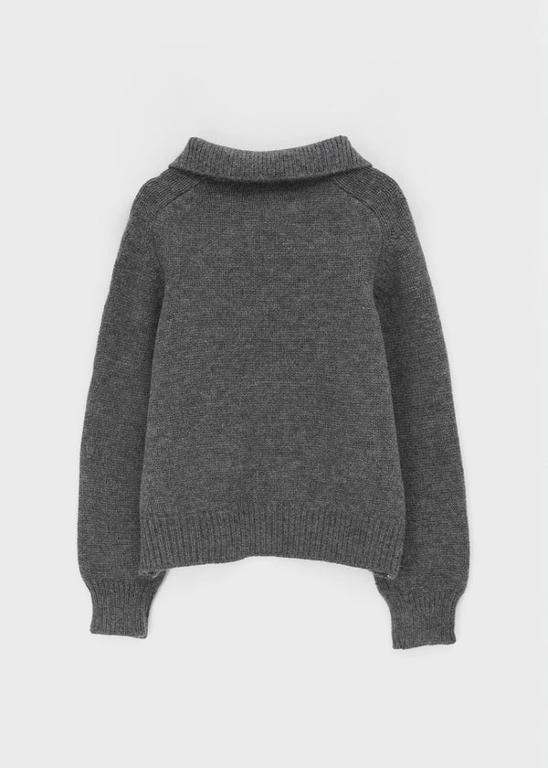 Horn Button Collar Knit