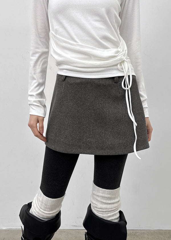 Praline Wool Mini Skirt Pants