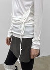 Rayan Shirring Wrap Long-sleeved T-shirt