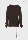 Rayan Shirring Wrap Long-sleeved T-shirt