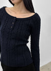Rivenn Cable Henley Neck Knit