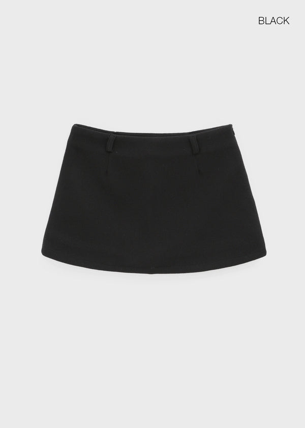 Praline Wool Mini Skirt Pants