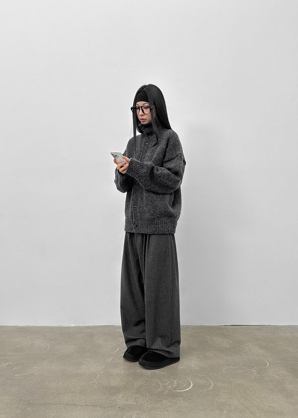 (UNISEX) Pediron Striped Wool Slacks