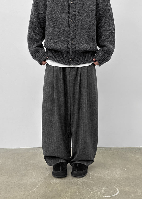 (UNISEX) Pediron Striped Wool Slacks