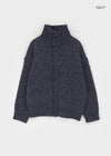 (UNISEX) Catelen High Neck Button Knit Cardigan