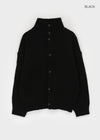 (UNISEX) Catelen High Neck Button Knit Cardigan