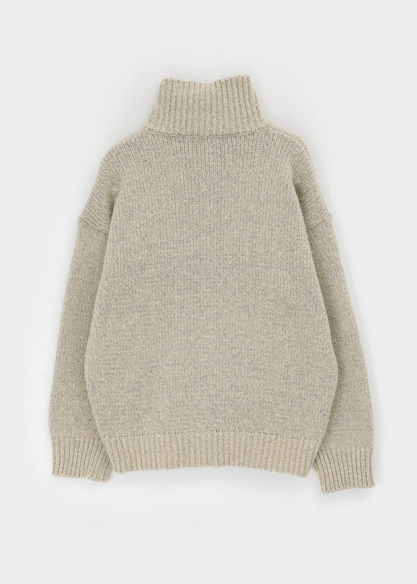 (UNISEX) Catelen High Neck Button Knit Cardigan