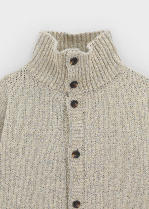 (UNISEX) Catelen High Neck Button Knit Cardigan