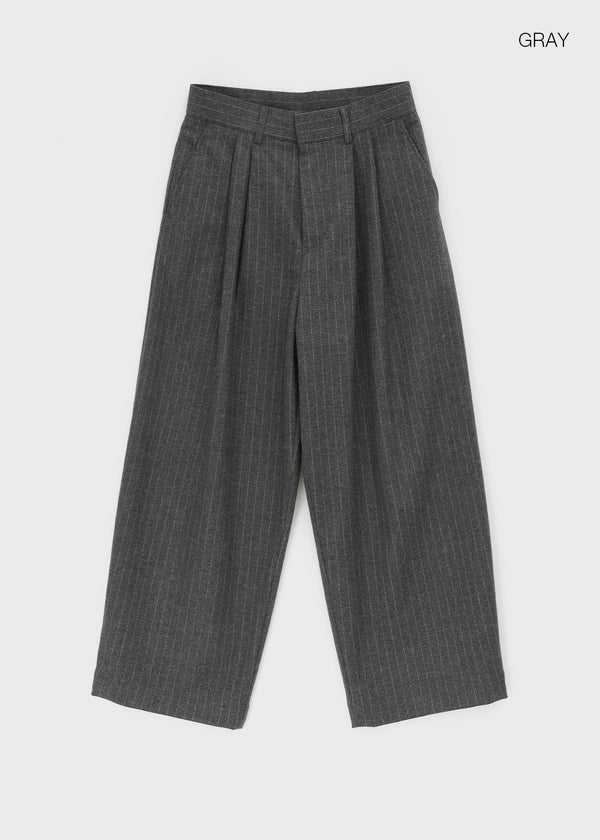 (UNISEX) Pediron Striped Wool Slacks