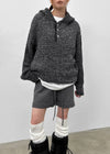 Newkey Basic Mid-thigh Knit Shorts (50% Wool)