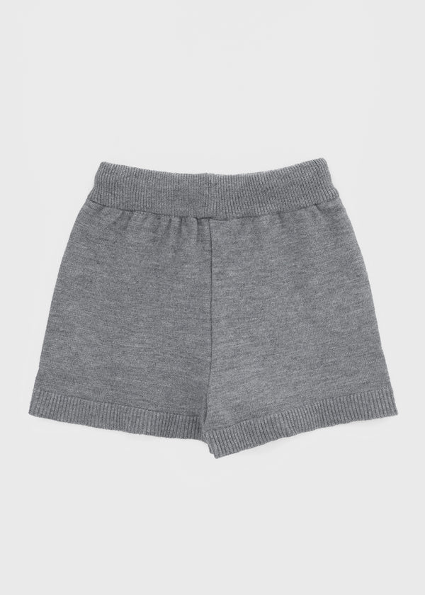 Newkey Basic Mid-thigh Knit Shorts (50% Wool)
