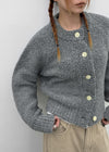 Ronso Boucle Soft Wool Knit Cardigan