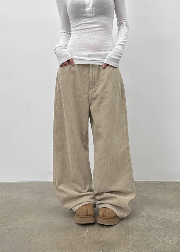 Franno Basic Wide Corduroy Pants