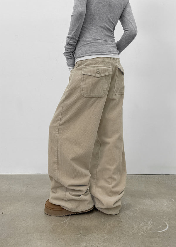 Franno Basic Wide Corduroy Pants