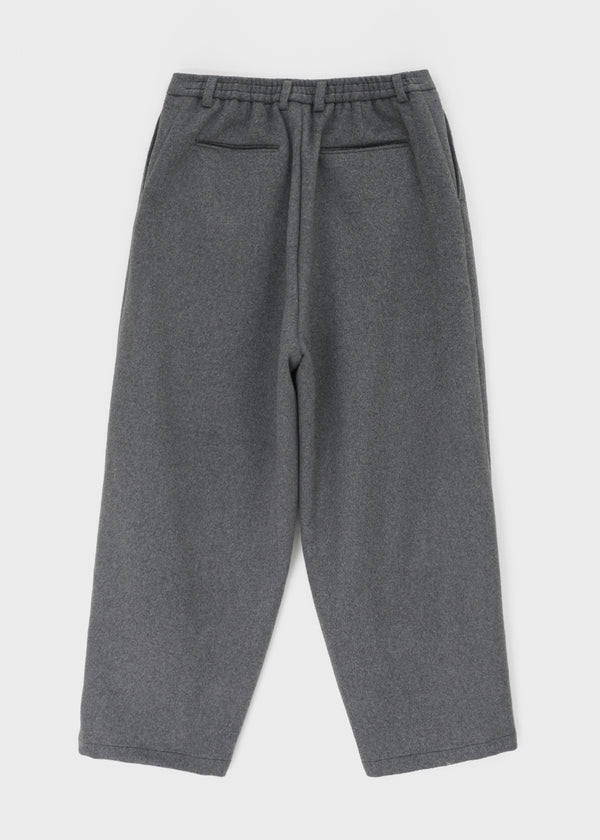 (UNISEX) Owl Back Band Wide Balloon Fit Slacks (70% Wool)