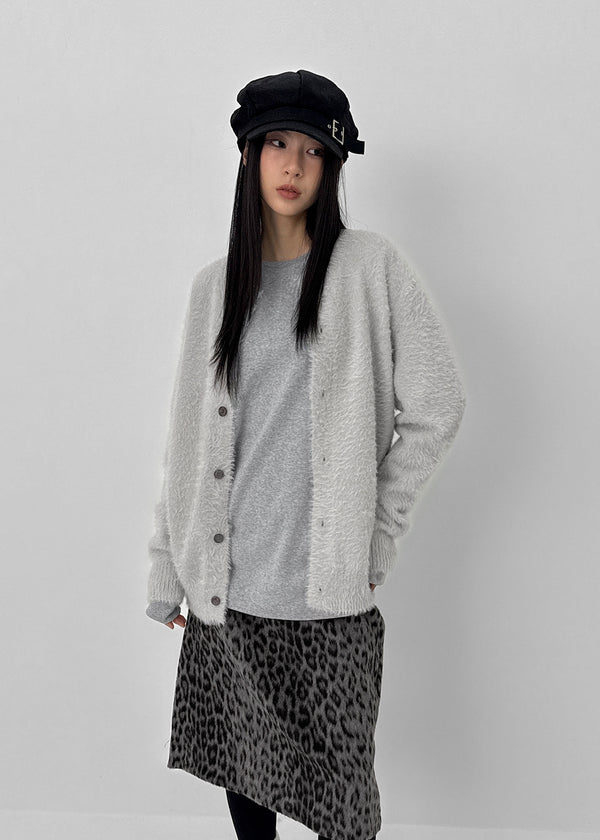 Solar Loose Fit Fur Cardigan
