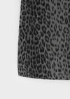 Compton Back-banded Leopard Wool Midi Skirt