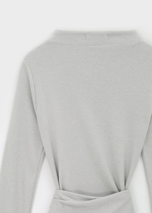 Fogging Strap Fleece Button Long Sleeve T-shirt