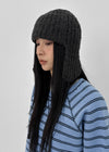 Cooltin Knit Ribbed Earflap Beanie (30% Alpaca)