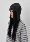Cooltin Knit Ribbed Earflap Beanie (30% Alpaca)