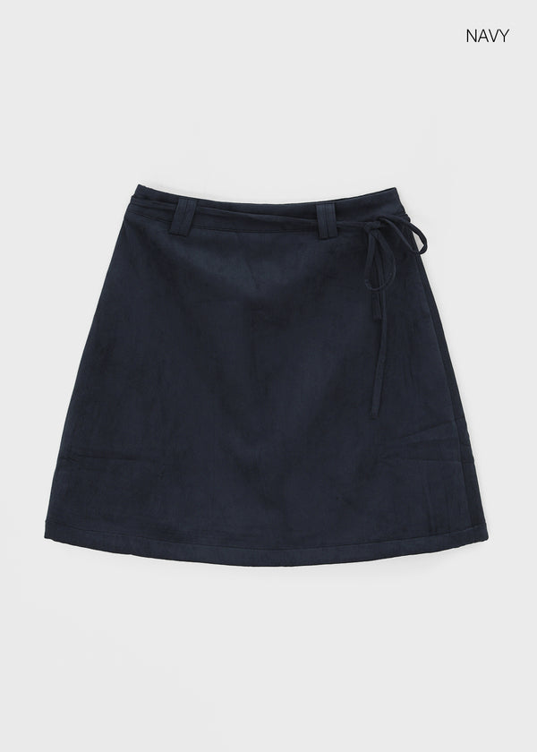 Shatting Fleece Fleece Suede Midi Skirt