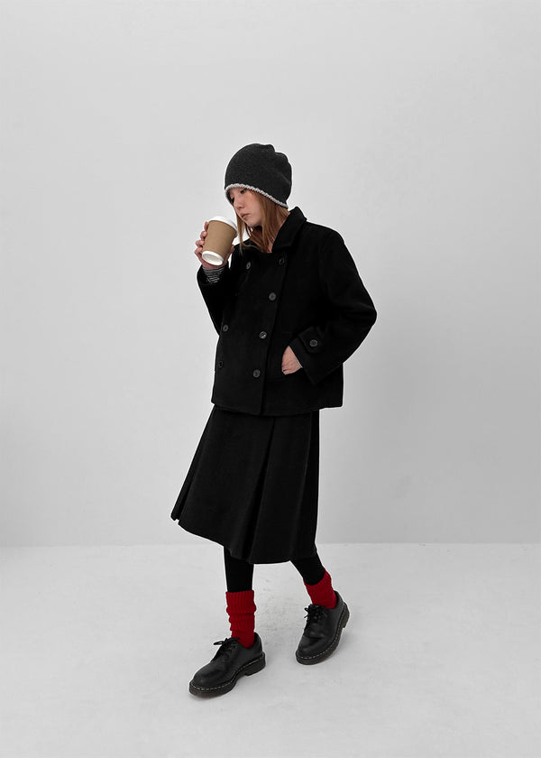 Elti Quilting Double Button Short Coat (6 oz)