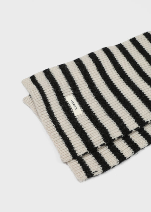 Trune Stripe Knit muffler (100% wool)